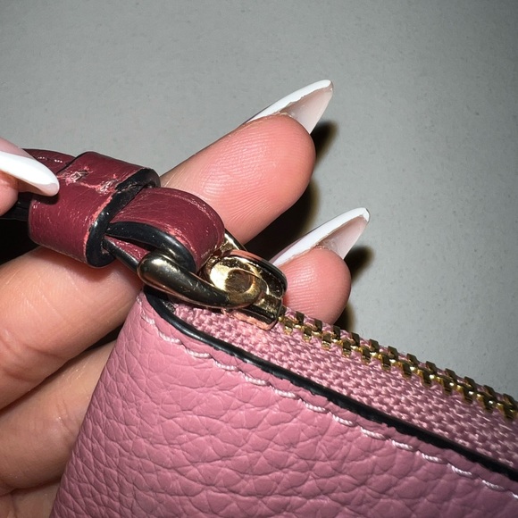 Corner Zip Wristlet In Colorblock With Horse And Carriage - Picture 5 of 5